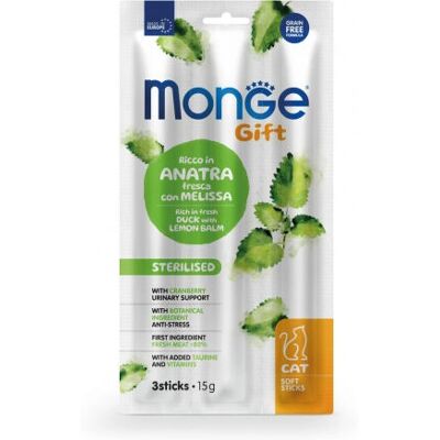 Monge Gift Gatto Sterilizzato Ricco di Anatra - 15g Monge Gift Gatto Sterilizzato Ricco di Anatra - 15g