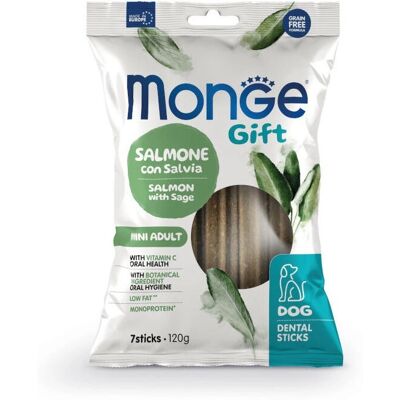 Monge Saumon Sauge Mini Nourriture pour Chiens - Friandises - Publicité Monge Saumon Sauge Mini Nourriture pour Chiens - Friandises - Publicité