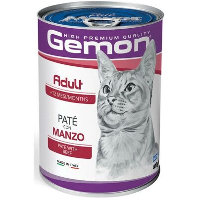 Gemon Cibo per Gatti Adulti - Paté di Manzo Gemon Cibo per Gatti Adulti - Paté di Manzo
