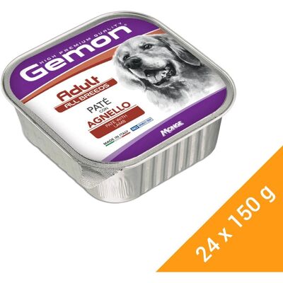 GEMON - Dog Adult All Breeds Vaschetta Multipack 24x150G Agnello - Alimento per cani GEMON - Dog Adult All Breeds Vaschetta Multipack 24x150G Agnello - Alimento per cani