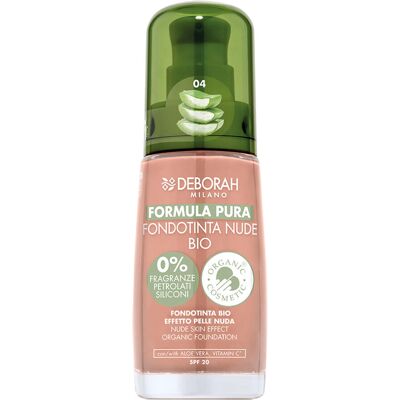 Deborah Milano Fond de Teint Nude Bio Liquide - SPF 20, 30ml Deborah Milano Fond de Teint Nude Bio Liquide - SPF 20, 30ml