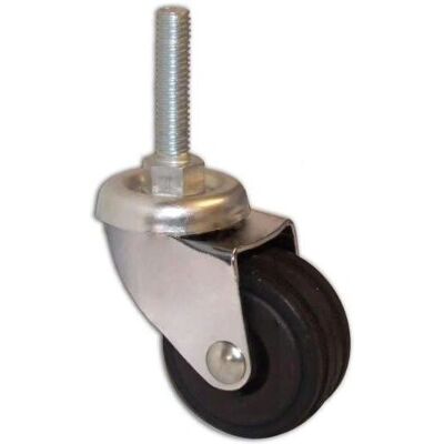 MADIDEF - 50MM Rubber Swivel - Black - Wheel MADIDEF - 50MM Rubber Swivel - Black - Wheel
