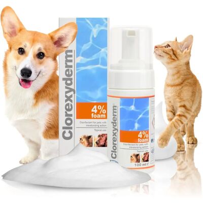 Clorexyderm 4% Schiuma - Disinfettante per Animali Clorexyderm 4% Schiuma - Disinfettante per Animali