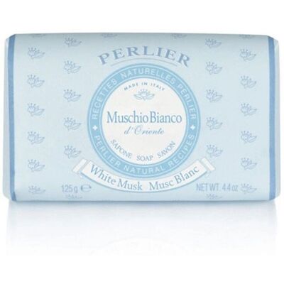 Savon en barre Perlier Musc Blanc - 125 g - Publicité Savon en barre Perlier Musc Blanc - 125 g - Publicité