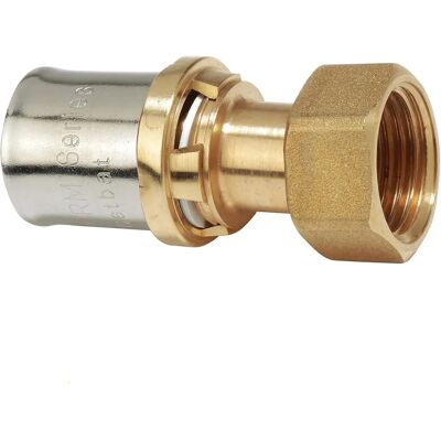 Giacomini - Raccordo Press Fit Multistrato Dritto Girevole F 1/2''x 16 mm Sede Piana Giacomini - Raccordo Press Fit Multistrato Dritto Girevole F 1/2''x 16 mm Sede Piana