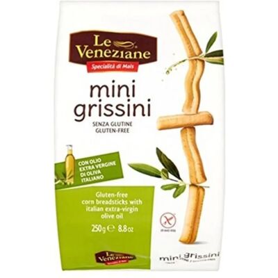 Molino Di Ferro Spa Le Veneziane Mini Grissini - Senza Glutine, Olio d’Oliva Molino Di Ferro Spa Le Veneziane Mini Grissini - Senza Glutine, Olio d’Oliva
