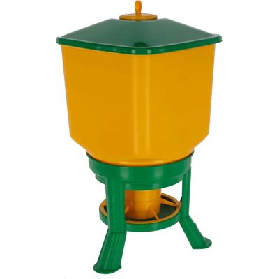Kerbl Chicken Feeder Yellow/Green 30L - Chicken Feeder Kerbl Chicken Feeder Yellow/Green 30L - Chicken Feeder