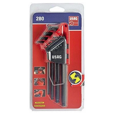 USAG 280 LTS/S9 Hex Key Set - Metric, 9 pcs USAG 280 LTS/S9 Hex Key Set - Metric, 9 pcs