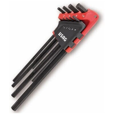 USAG 280L/S9 Hex Key Set - Long Arm, Chrome Vanadium Steel USAG 280L/S9 Hex Key Set - Long Arm, Chrome Vanadium Steel