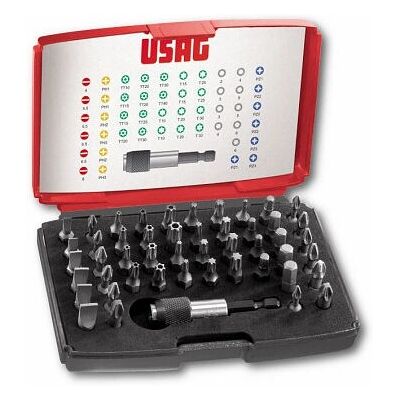USAG 692 J49 screwdriver bits set - 49 pcs - Compact plastic case USAG 692 J49 screwdriver bits set - 49 pcs - Compact plastic case