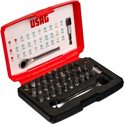 Set di inserti USAG 692 J32 con cricchetto reversibile Set di inserti USAG 692 J32 con cricchetto reversibile