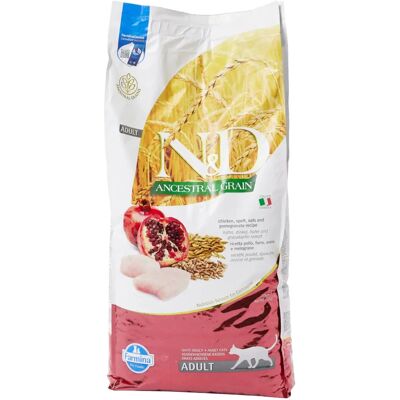 FARMINA N&D Vuxen Katt - Kyckling, Spelt, Havre & Granat - 10kg FARMINA N&D Vuxen Katt - Kyckling, Spelt, Havre & Granat - 10kg
