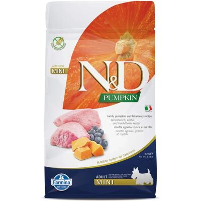 Nourriture pour chiens mini à la citrouille, agneau et myrtilles - 800 G - Publicité Nourriture pour chiens mini à la citrouille, agneau et myrtilles - 800 G - Publicité