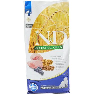 Farmina N&D Ancestral Grain Adult Medium/Maxi Lamm/Heidelbeere - 12kg Farmina N&D Ancestral Grain Adult Medium/Maxi Lamm/Heidelbeere - 12kg