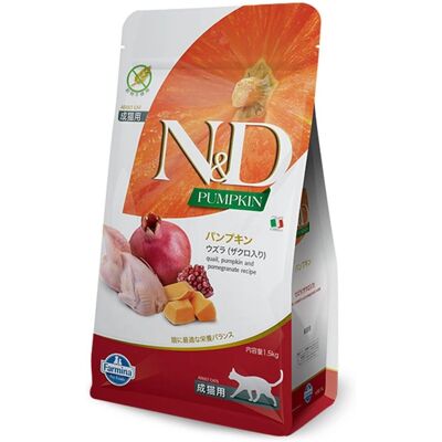 Farmina N&D Pompoen Wachtel Granaatappel Katvoer - 1,5kg Farmina N&D Pompoen Wachtel Granaatappel Katvoer - 1,5kg