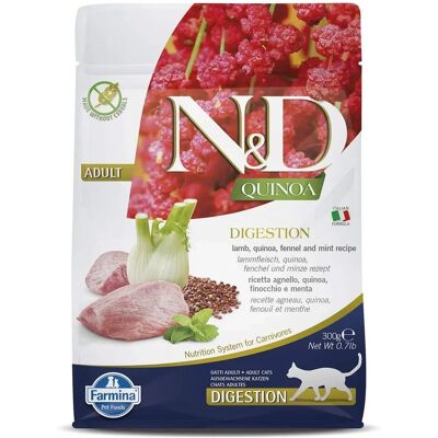 Comida para gatos Farmina NandD Quinoa Digestión Cordero Hinojo - Adultos Comida para gatos Farmina NandD Quinoa Digestión Cordero Hinojo - Adultos