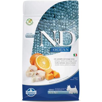 Farmina N&D Ocean Hond Kabeljauw Pompoen Sinaasappel Mini - Hondenvoeding Farmina N&D Ocean Hond Kabeljauw Pompoen Sinaasappel Mini - Hondenvoeding