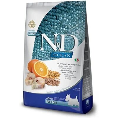 Farmina N&D Ocean Cane - Merluzzo, Avena & Arancia - Piccolo Adulto Farmina N&D Ocean Cane - Merluzzo, Avena & Arancia - Piccolo Adulto
