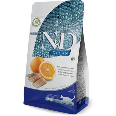 Farmina N&D Vuxen Katt Ocean Sill & Apelsin Torrfoder - 1,5kg Farmina N&D Vuxen Katt Ocean Sill & Apelsin Torrfoder - 1,5kg