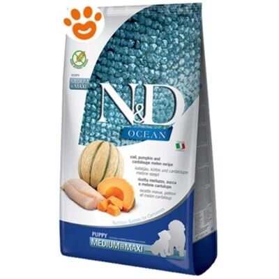 Farmina Nd Dog Ocean Puppy - Mellanstor & Stor - Torsk, Pumpa & Cantaloupe - 12kg Farmina Nd Dog Ocean Puppy - Mellanstor & Stor - Torsk, Pumpa & Cantaloupe - 12kg