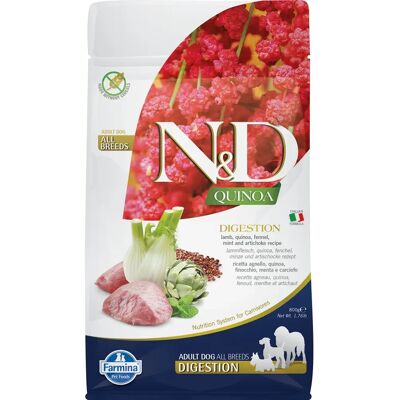 Farmina N&D Quinoa Digestion Agneau Mini Adulte - Nourriture sèche pour chiens - Publicité Farmina N&D Quinoa Digestion Agneau Mini Adulte - Nourriture sèche pour chiens - Publicité