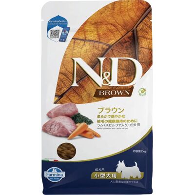 Farmina N&D Brown Adult Mini Hundtorrfoder lamm/spirulina/morot (2 kg) Farmina N&D Brown Adult Mini Hundtorrfoder lamm/spirulina/morot (2 kg)
