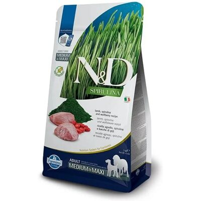 Farmina N&D Spirulina Adult Medium/Maxi Hundefutter Trockenfutter Lamm/Spirulina/Wolfbeere (7 kg) Farmina N&D Spirulina Adult Medium/Maxi Hundefutter Trockenfutter Lamm/Spirulina/Wolfbeere (7 kg)