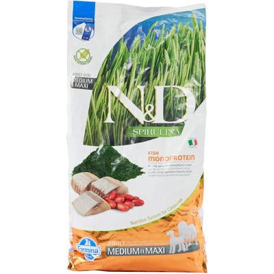 Farmina N&D Spirulina Dorosły Średni/Maksymalny Pies karma sucha śledź/spirulina/jagoda wilka (7 kg) Farmina N&D Spirulina Dorosły Średni/Maksymalny Pies karma sucha śledź/spirulina/jagoda wilka (7 kg)