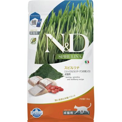 Farmina N&D Spirulina torrfoder till katt med sill och wolfberry 1,5 kg Farmina N&D Spirulina torrfoder till katt med sill och wolfberry 1,5 kg