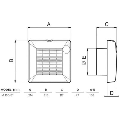 Vortice Small Room Fan Punto M 150 A T LL White - Small Room Fan Vortice Small Room Fan Punto M 150 A T LL White - Small Room Fan