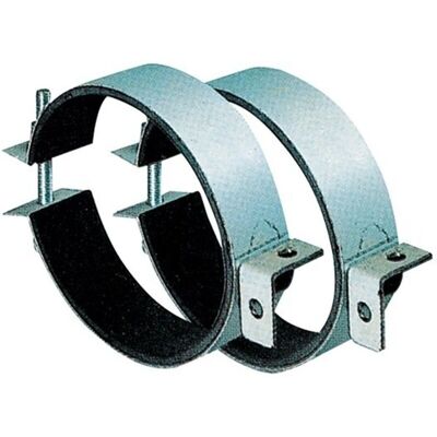 Morsetti per tubi Vortice - Attenuazione delle vibrazioni, Acciaio zincato, per NW 100-315 Morsetti per tubi Vortice - Attenuazione delle vibrazioni, Acciaio zincato, per NW 100-315