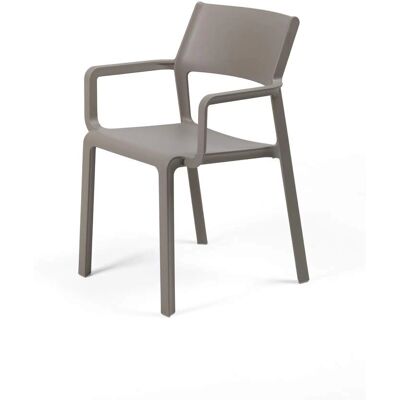 Silla Trill de Nardi - Apilable, Polipropileno de Fibra de Vidrio, Tortora Silla Trill de Nardi - Apilable, Polipropileno de Fibra de Vidrio, Tortora