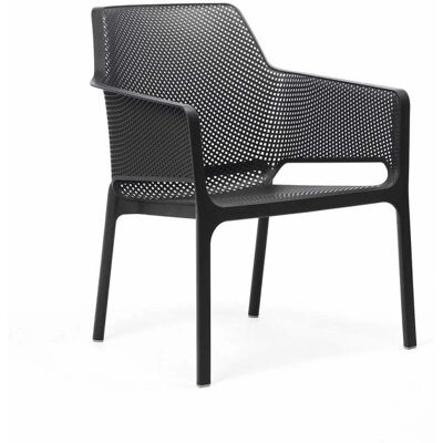 Silla de Exterior Net Relax de Nardi - Polipropileno Antracita Silla de Exterior Net Relax de Nardi - Polipropileno Antracita
