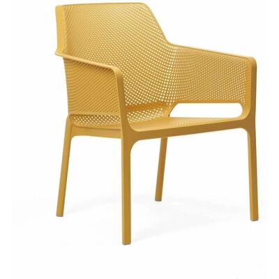 Silla apilable amarilla de polipropileno Nardi - Muebles de jardín exteriores Silla apilable amarilla de polipropileno Nardi - Muebles de jardín exteriores