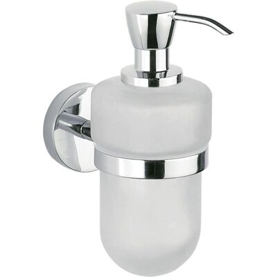 Inda A36120 Porte-savon mural - Verre satiné et chrome - Accessoire de salle de bain moderne - Publicité Inda A36120 Porte-savon mural - Verre satiné et chrome - Accessoire de salle de bain moderne - Publicité