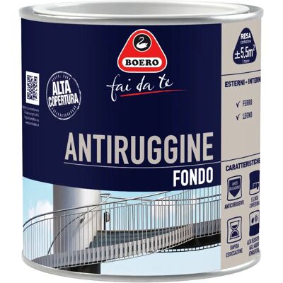 Boero Bartolomeo Primer Antiruggine Grigio - Vernice per Ferro e Legno Boero Bartolomeo Primer Antiruggine Grigio - Vernice per Ferro e Legno
