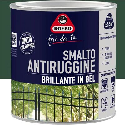 Boero BARTOLOMEO Smalto antiruggine ad acqua - 0,5L - Verde imperiale - Vernice/Rivestimento Boero BARTOLOMEO Smalto antiruggine ad acqua - 0,5L - Verde imperiale - Vernice/Rivestimento