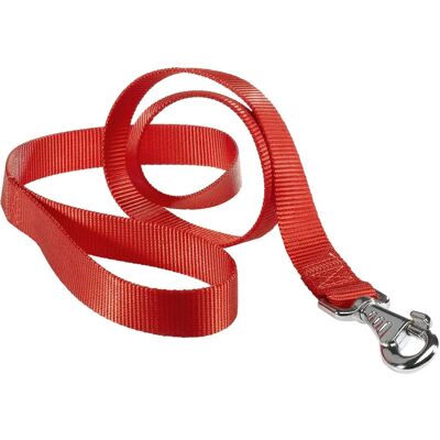 Smycz nylonowa Ferplast G20/120 - Wytrzymała, Czerwona, 120cm Smycz nylonowa Ferplast G20/120 - Wytrzymała, Czerwona, 120cm