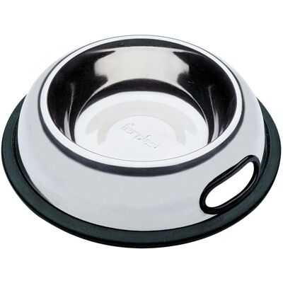 Tigela de aço inoxidável FERPLAST para cães e gatos - 21x4,9cm - 0,5L Tigela de aço inoxidável FERPLAST para cães e gatos - 21x4,9cm - 0,5L