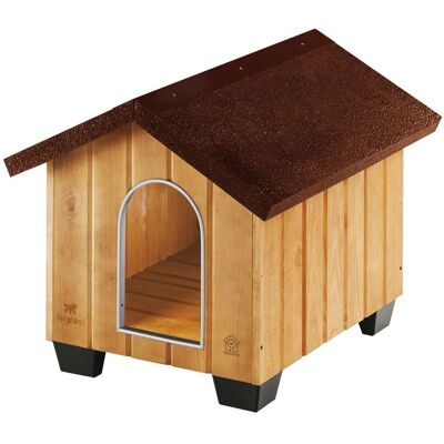 Ferplast Mały Drewniany Kennel dla Psów - Odporna na Warunki Atmosferyczne, Wentylowana Ferplast Mały Drewniany Kennel dla Psów - Odporna na Warunki Atmosferyczne, Wentylowana