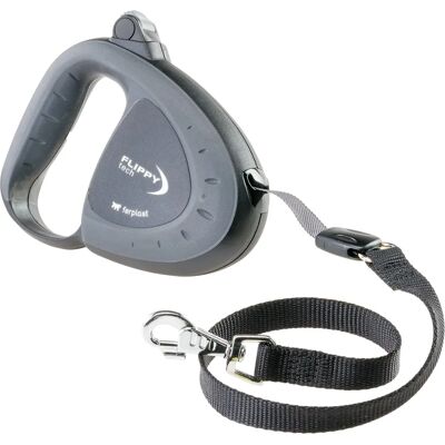 Ferplast Flippy Tech Extendable Dog Lead - Black Tape - Medium - 50kg - 3m Ferplast Flippy Tech Extendable Dog Lead - Black Tape - Medium - 50kg - 3m