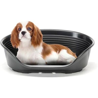 Lit pour chiens Ferplast Siesta Deluxe Modèle 6 - Noir - Grand lit en plastique - Publicité Lit pour chiens Ferplast Siesta Deluxe Modèle 6 - Noir - Grand lit en plastique - Publicité