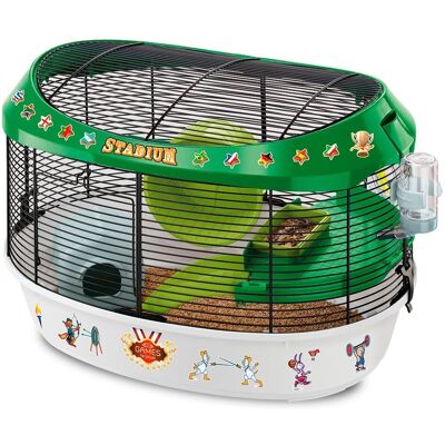 Klatka dla Hamsterów Ferplast - Zielony i Biały - 49,5x34x33cm Klatka dla Hamsterów Ferplast - Zielony i Biały - 49,5x34x33cm