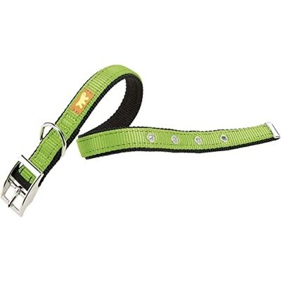 Collier pour Chiens FERPLAST Doble - Vert - Nylon réglable - 27-53cm Collier pour Chiens FERPLAST Doble - Vert - Nylon réglable - 27-53cm