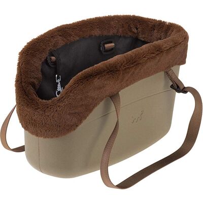 Ferplast With-Me Winter Dog Carrier - Waterproof EVA, Faux Fur, Adjustable Handles Ferplast With-Me Winter Dog Carrier - Waterproof EVA, Faux Fur, Adjustable Handles