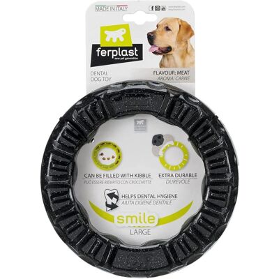 Ferplast Zabawka dentystyczna dla psa Smile Średni Pierścień Czarny Ferplast Zabawka dentystyczna dla psa Smile Średni Pierścień Czarny