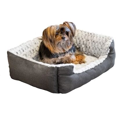 Grå hund- och kattsäng Ferplast - Modell 55 - Mjuk, Varm, Italiensk design Grå hund- och kattsäng Ferplast - Modell 55 - Mjuk, Varm, Italiensk design