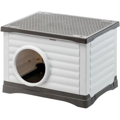 FERPLAST PETVILLA 60 - Hund- & katt Hütte - Utomhus, Vit/Grå FERPLAST PETVILLA 60 - Hund- & katt Hütte - Utomhus, Vit/Grå