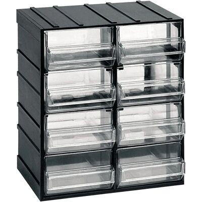 Organizzatore di stoccaggio ArtPlast - 8 cassetti trasparenti - 19x15x23 cm Organizzatore di stoccaggio ArtPlast - 8 cassetti trasparenti - 19x15x23 cm
