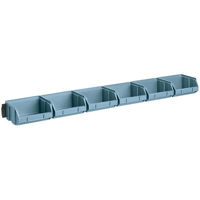ARTPLAST Wandmontierte Aufbewahrungsboxen - 6 Blaue Polypropylen-Behälter ARTPLAST Wandmontierte Aufbewahrungsboxen - 6 Blaue Polypropylen-Behälter